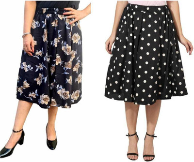 Manat Diva Printed Women Flared Multicolor Skirt