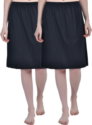 Aimly Solid Women Regular Black Skirt