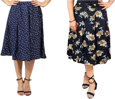 Mannat Diva Printed, Floral Print Women A-line Multicolor Skirt