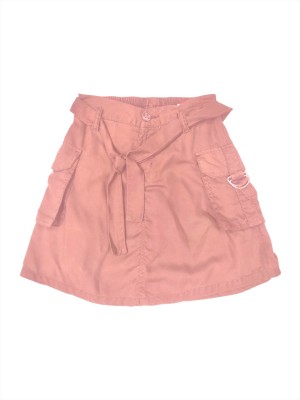 GINI & JONY Solid Girls Regular Pink Skirt