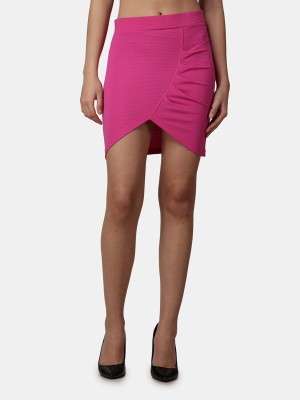 METRONAUT Self Design Women Pencil Pink Skirt