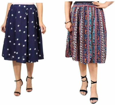 Manat Diva Printed Women A-line Multicolor Skirt