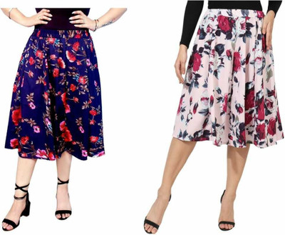 Manat Diva Printed Women A-line Multicolor Skirt