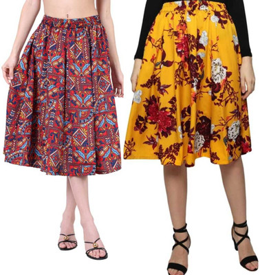 PRABHNOOR Printed Women A-line Multicolor Skirt