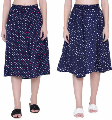 Mannat Diva Printed Women A-line Multicolor Skirt