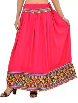 raghudas Embroidered Women Regular Multicolor Skirt