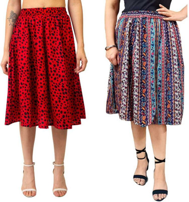 Manat Diva Printed Women A-line Multicolor Skirt