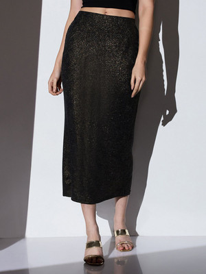 Globus Embellished Women Pencil Black Skirt