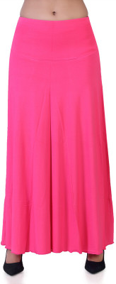 Laasa Sports Solid Women Regular Pink Skirt