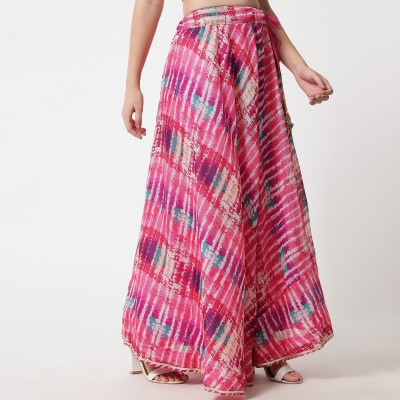 Kate Pretty Printed Women Flared Multicolor Skirt