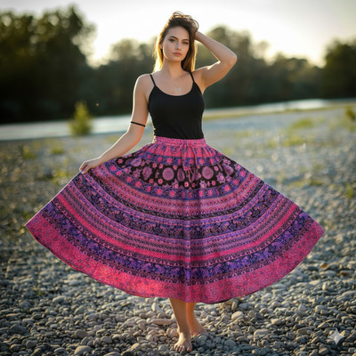 mudrika fashions Printed Women Flared Multicolor Skirt
