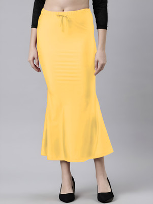 Shreeji Designer Solid Women Flared Yellow Skirt