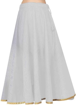 DRASHMIZE Solid Women Flared White Skirt