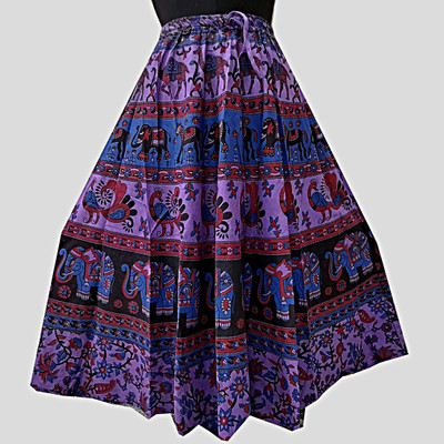 Kamlaenterprise Printed Women Flared Multicolor Skirt