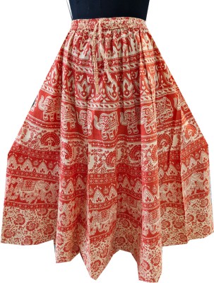 Hans Craft And Fashion Printed Women Flared Multicolor Skirt