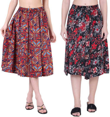 MAIYYA COLLECTION Printed Women A-line Multicolor Skirt