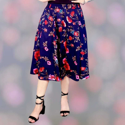 Manat Diva Floral Print Women Flared Multicolor Skirt