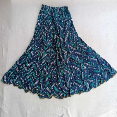 Jai Maa Mahalaxmi Garments Polka Print Girls Flared Dark Blue Skirt