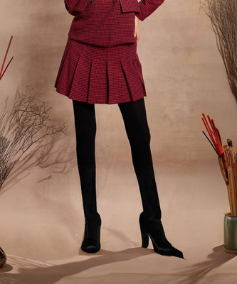 SASSAFRAS Checkered Women Regular Red Skirt