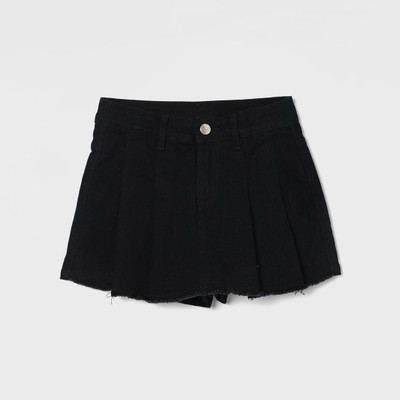 Fame Forever by Lifestyle Solid Girls Skorts Black Skirt
