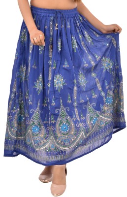 Craft Trade Embroidered Women Regular Dark Blue Skirt