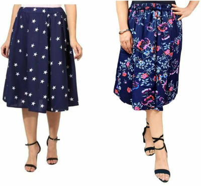 Manat Diva Printed Women A-line Multicolor Skirt