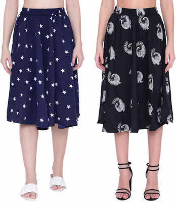 Manat Diva Printed Women A-line Multicolor Skirt