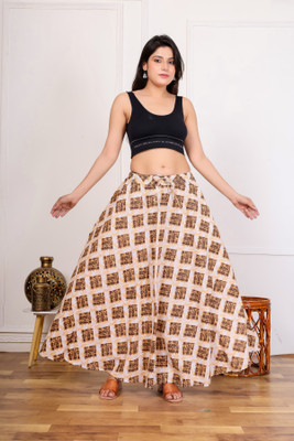 RAKESH FASHION Printed Women Flared Multicolor Skirt