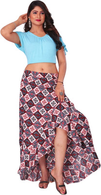 JYESHTA Printed Women Flared Pink Skirt