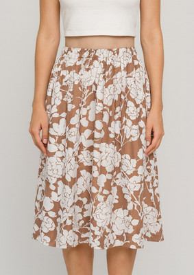 LULU & SKY Floral Print Women Straight Multicolor Skirt