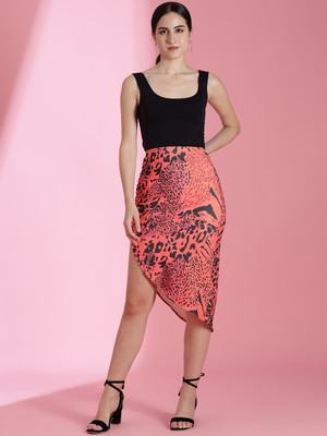 KOTTY Printed Women Regular Multicolor Skirt