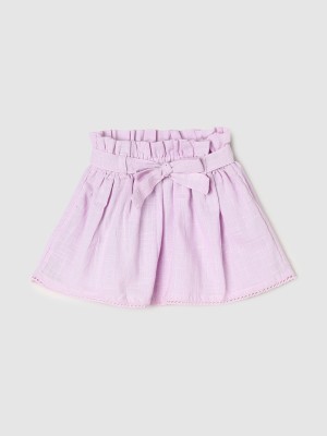 MAX Solid Baby Girls A-line Purple Skirt