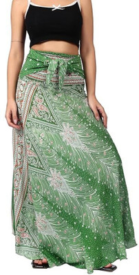 Fashion Passion India Printed Women Regular Green Skirt