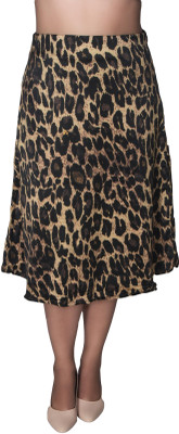 Leean Patterns Animal Print Women Asymetric Multicolor Skirt