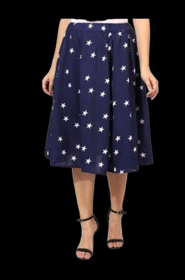 MAIYYA COLLECTION Printed Women A-line Blue Skirt