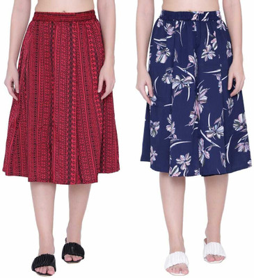 Manat Diva Printed Women A-line Multicolor Skirt
