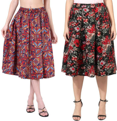 MAIYYAA COLLECTION Polka Print Women A-line Multicolor Skirt