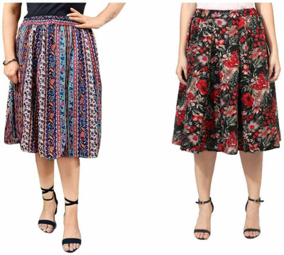 Manat Diva Printed Women A-line Multicolor Skirt