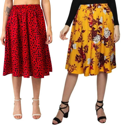 Manat Diva Printed Women A-line Multicolor Skirt