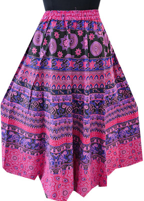 nandani fab Printed Women Flared Multicolor Skirt
