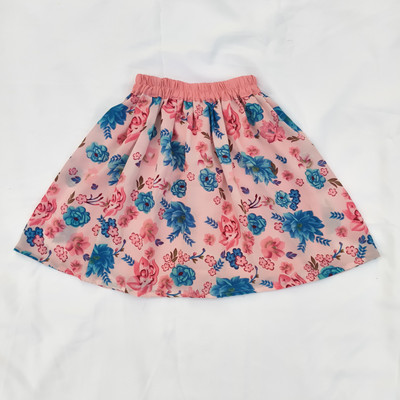 SHREERAMCHARANSTORE Printed Girls A-line Pink Skirt