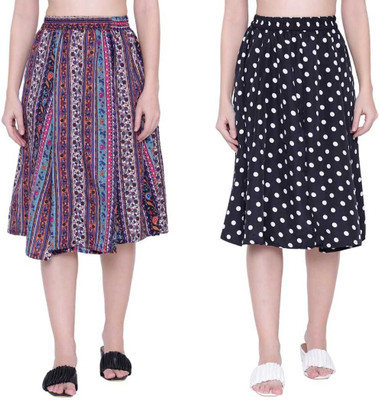 Manat Diva Printed Women A-line Multicolor Skirt
