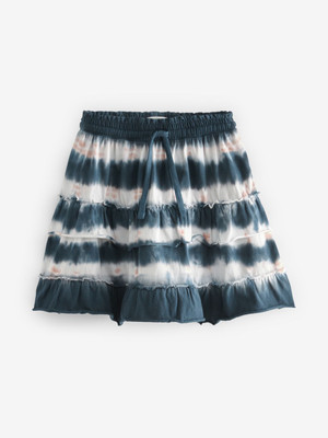 NEXT Dyed Girls Tiered Blue Skirt