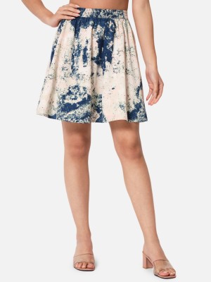 ALL WAYS YOU Abstract Women A-line Blue Skirt