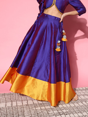 Shae by SASSAFRAS Colorblock Women A-line Purple Skirt