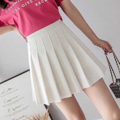 Khalak Self Design Women Pleated White Skirt