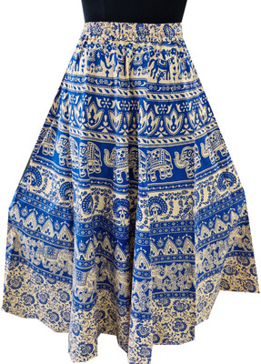 Homezilla Printed Women Flared Multicolor Skirt