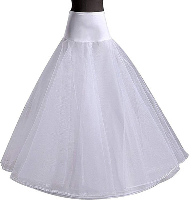 Dollfashion Printed Women Flared White Skirt