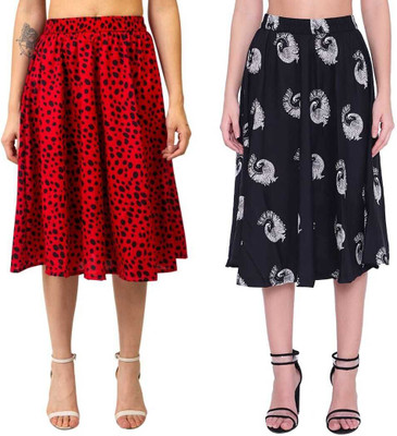 Manat Diva Printed Women A-line Multicolor Skirt