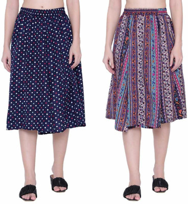 Manat Diva Printed Women A-line Multicolor Skirt
